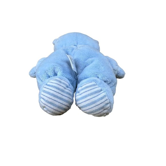 Carter's Just One Year Blue Teddy Bear Rattle Sweet Baby Boy Plush Toy 9" - Picture 4 of 9